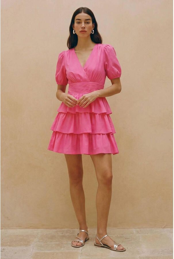 VERO MODA mini jurk roze - Foto 2