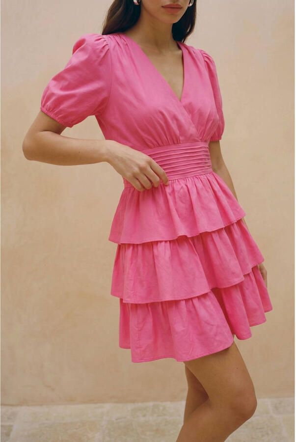 VERO MODA mini jurk roze