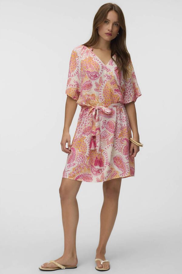 VERO MODA mini jurk roze - Foto 4