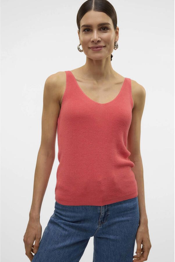 Vero Moda Regular fit tanktop in gebreide look model 'NEWLEX' - Foto 3