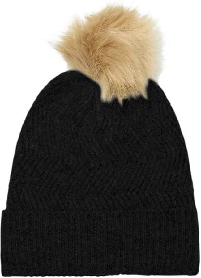 VERO MODA pompon muts VMGRACE zwart
