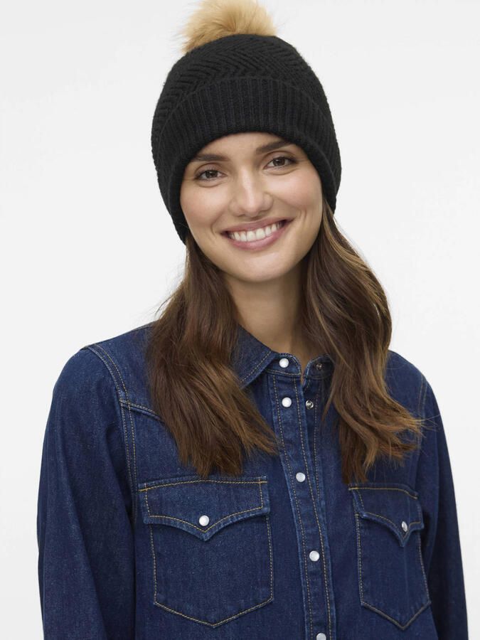 VERO MODA pompon muts VMGRACE zwart - Foto 2