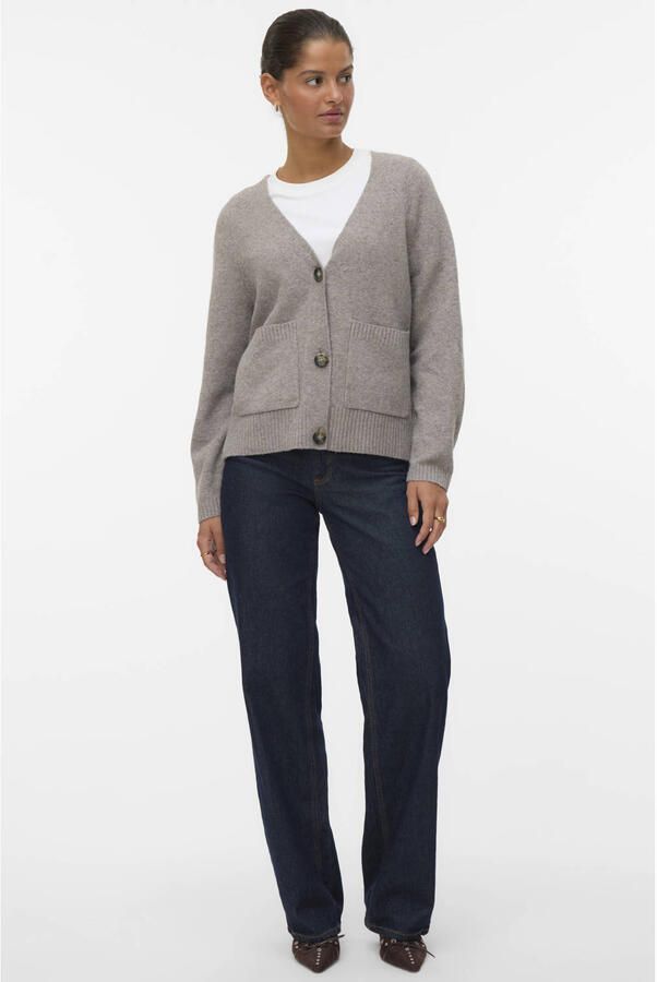Vero Moda Vest VMBOOM LS V-NECK BUTTON CARDIGAN GA NOOS - Foto 3