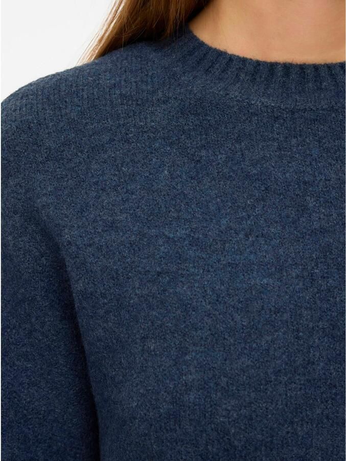 VERO MODA x Wehkamp oversized gebreide trui met wol blauw - Foto 2