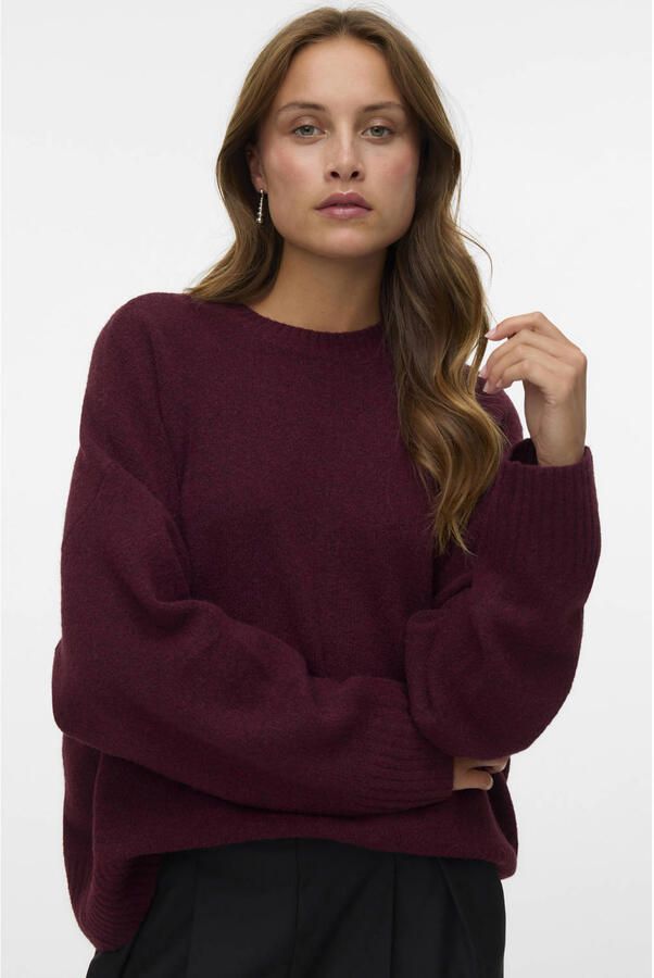 Vero Moda Gebreide trui VMBOOM LS O-NECK PULLOVER GA NOOS