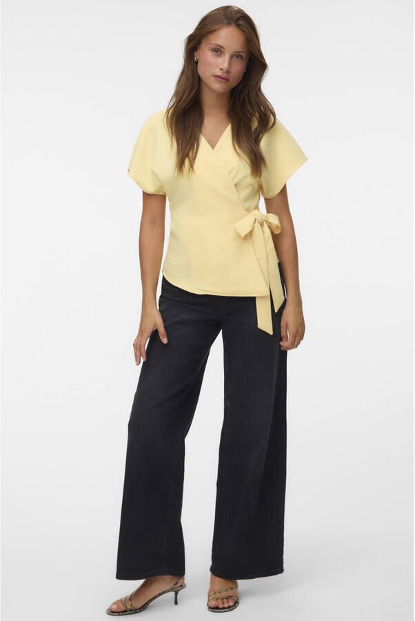 VERO MODA overslagtop geel - Foto 3
