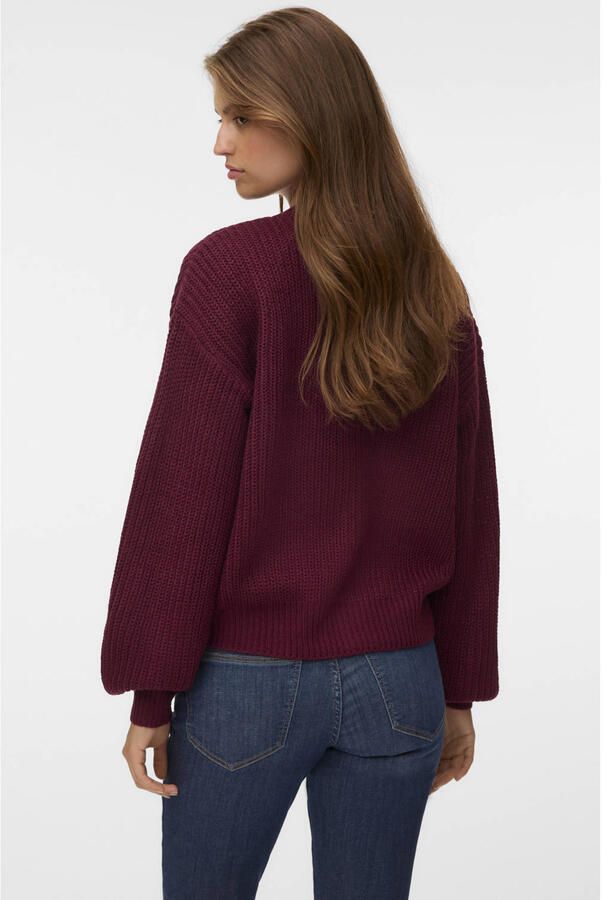 Vero Moda Loose fit gebreid jack met enkelrijige knoopsluiting model 'LEA' - Foto 2