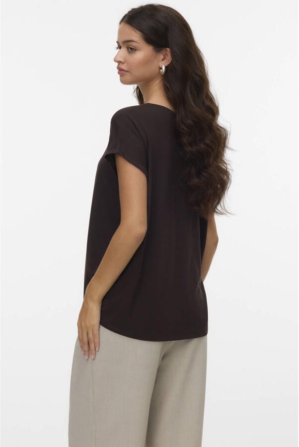 Vero Moda Shirt met ronde hals VMAVA PLAIN SS TOP GAJRS NOOS