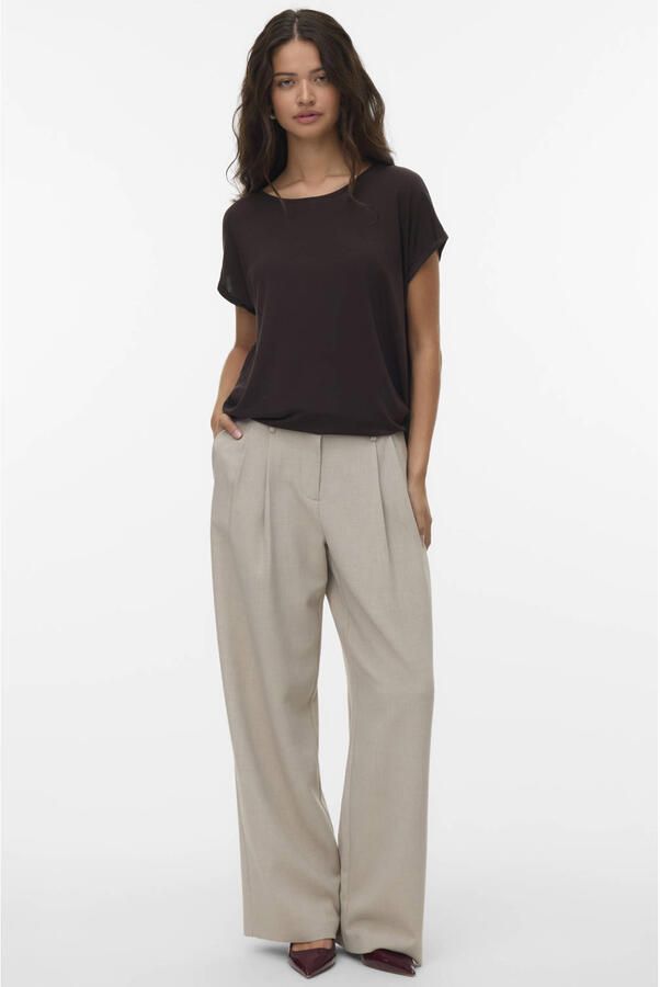 Vero Moda Shirt met ronde hals VMAVA PLAIN SS TOP GAJRS NOOS - Foto 2