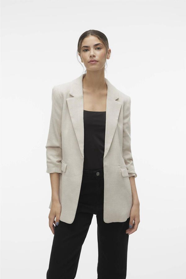 Vero Moda Lange blazer VMFRIDA LS REGULAR BLAZER NOOS zonder sluiting en met gerimpelde 3 4 mouw - Foto 2