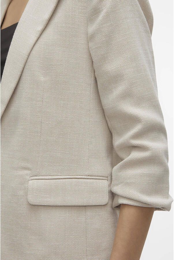 Vero Moda Lange blazer VMFRIDA LS REGULAR BLAZER NOOS zonder sluiting en met gerimpelde 3 4 mouw