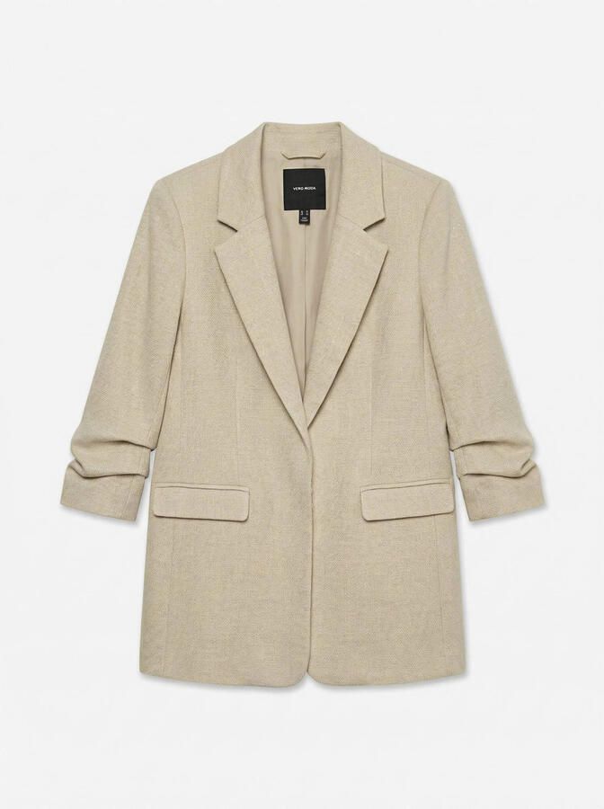 Vero Moda Lange blazer VMFRIDA LS REGULAR BLAZER NOOS zonder sluiting en met gerimpelde 3 4 mouw - Foto 2