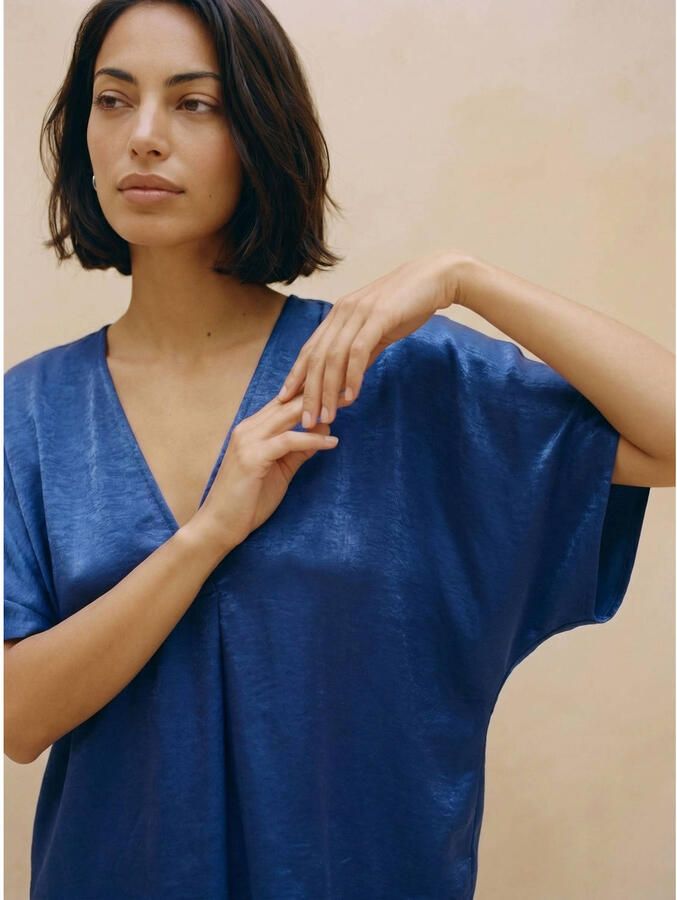 VERO MODA rechtvallende top blauw - Foto 2