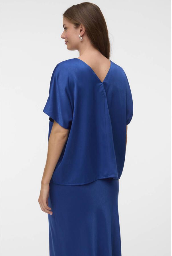 VERO MODA rechtvallende top blauw - Foto 3