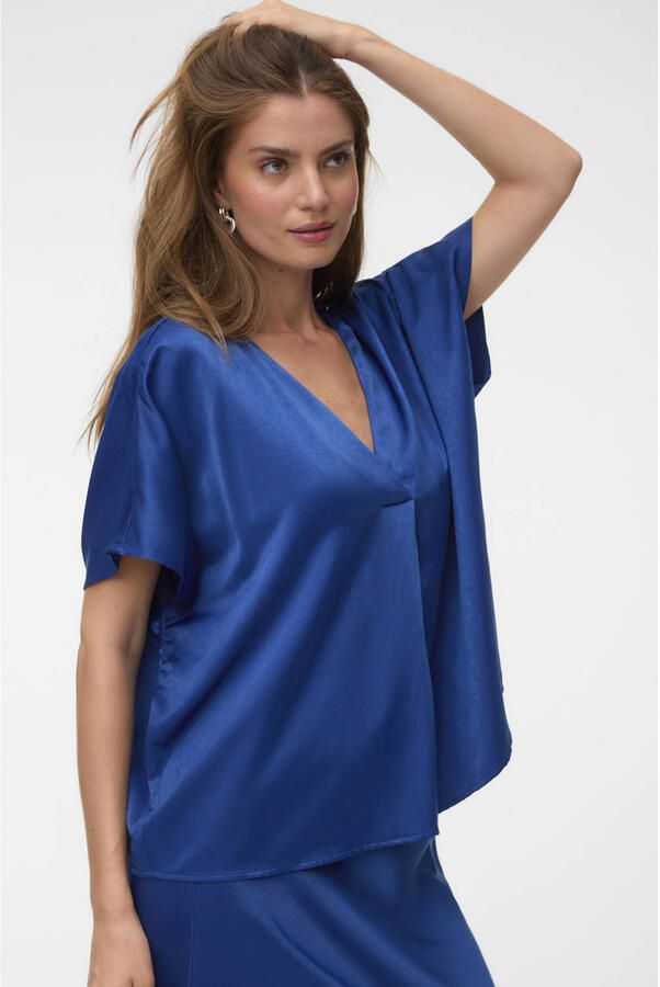 VERO MODA rechtvallende top blauw - Foto 4
