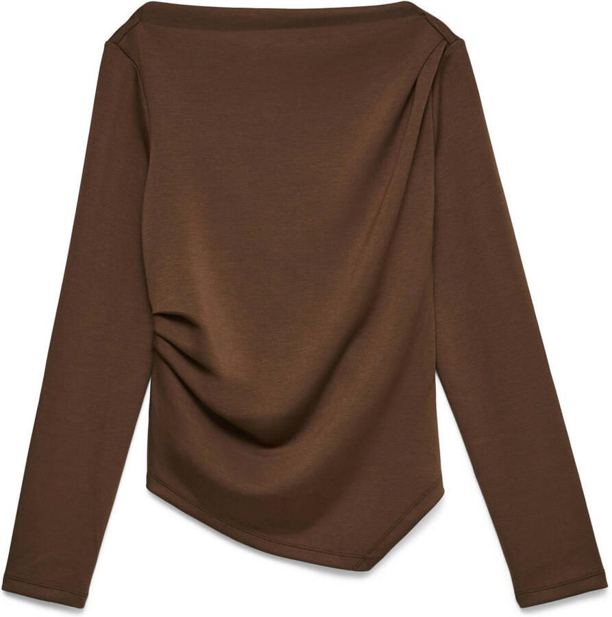 VERO MODA rechtvallende top bruin