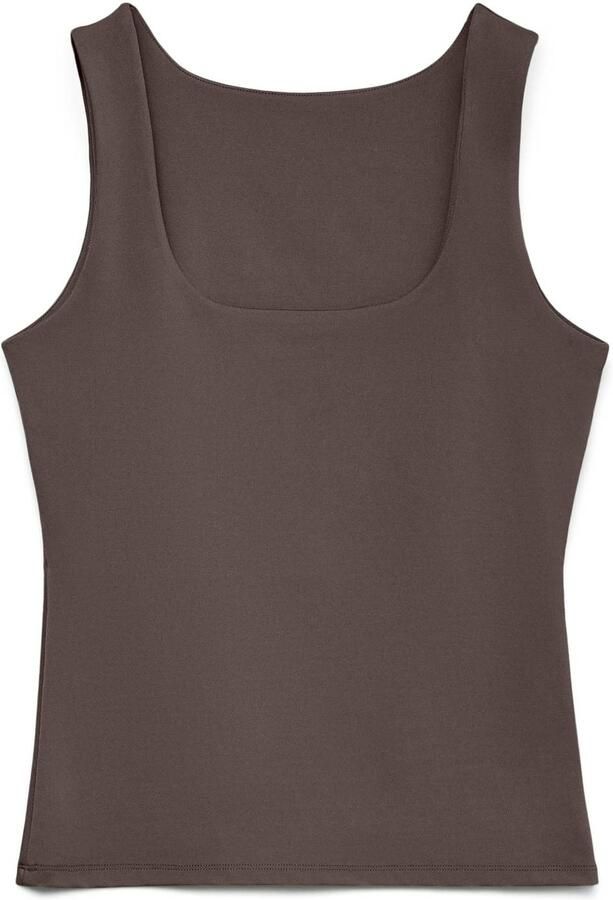 VERO MODA rechtvallende top zonder mouwen bruin