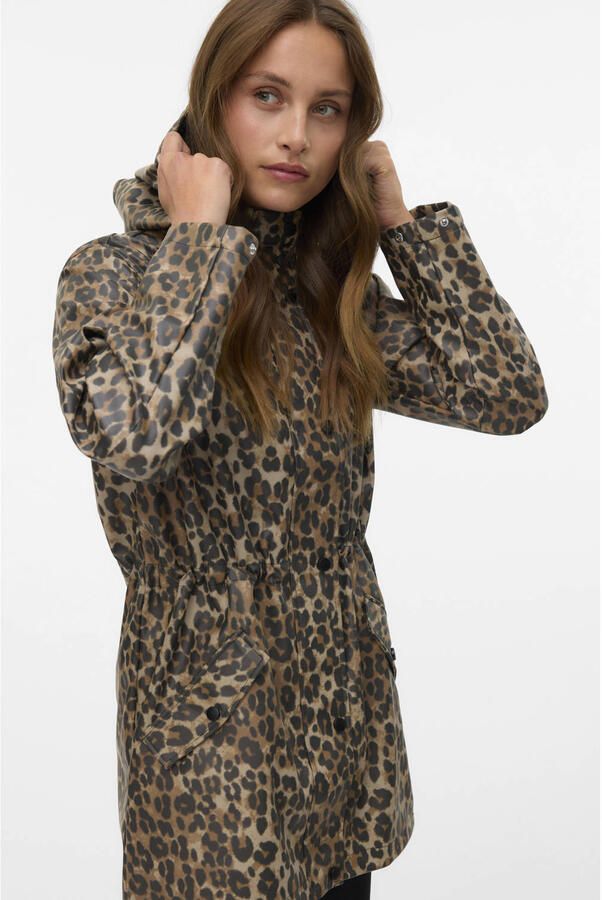Vero Moda Regular fit lange parka met tunnelkoord model 'MALOU'