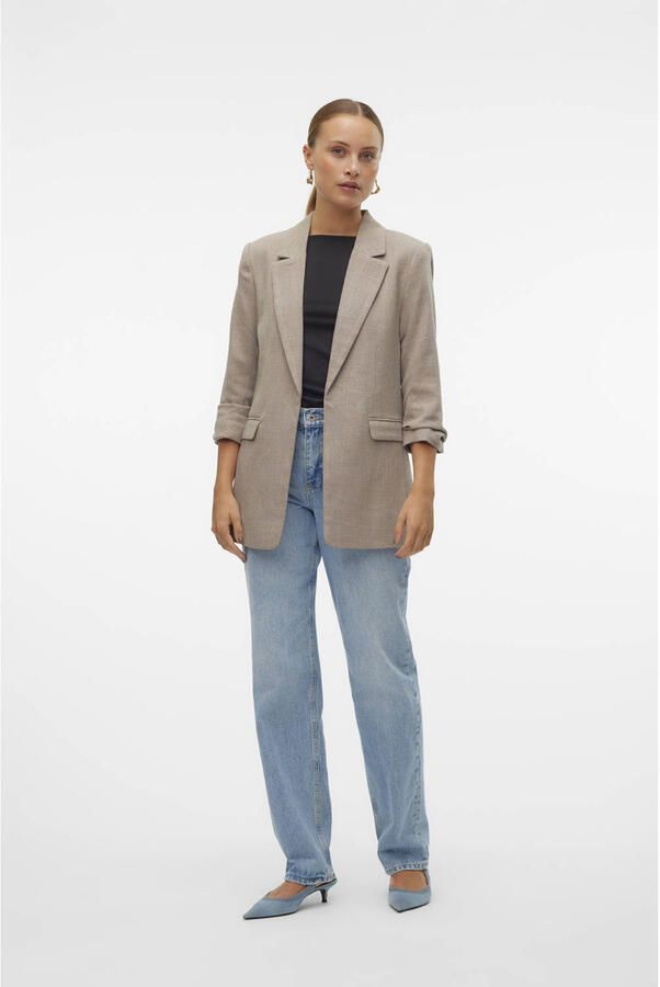 Vero Moda Lange blazer VMFRIDA LS REGULAR BLAZER NOOS zonder sluiting en met gerimpelde 3 4 mouw - Foto 2