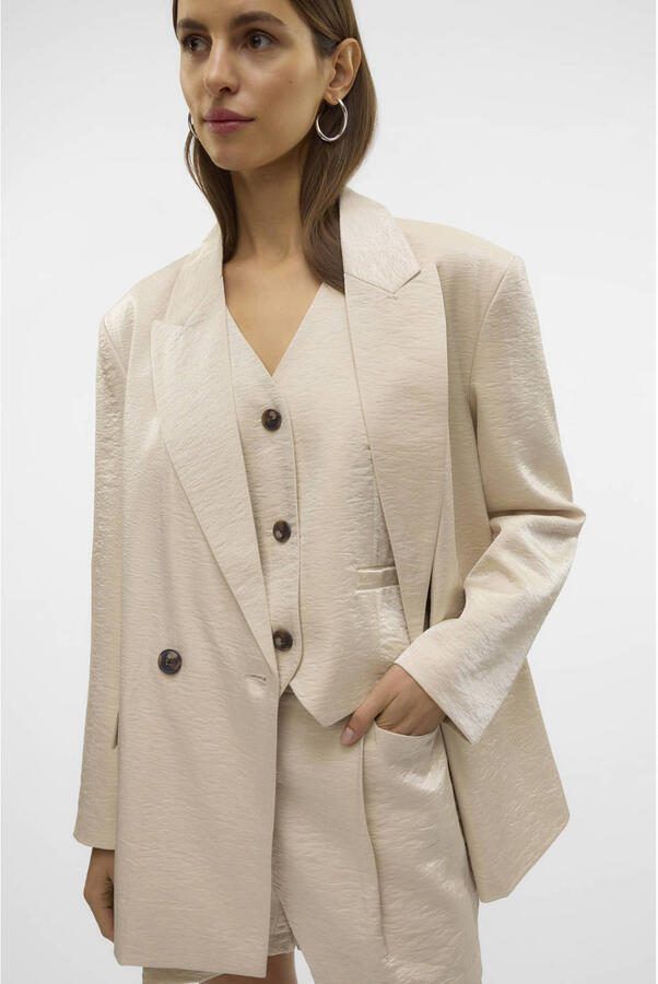 VERO MODA regular blazer ecru - Foto 3