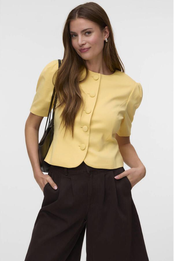 VERO MODA regular blazer lichtgeel - Foto 4