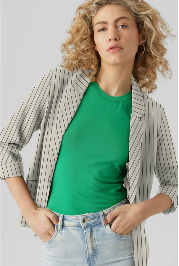Vero Moda Loose fit korte blazer van mix van viscose en linnen model 'JESMILO'