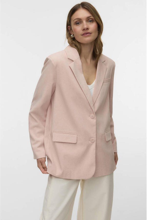 VERO MODA regular blazer lichtroze