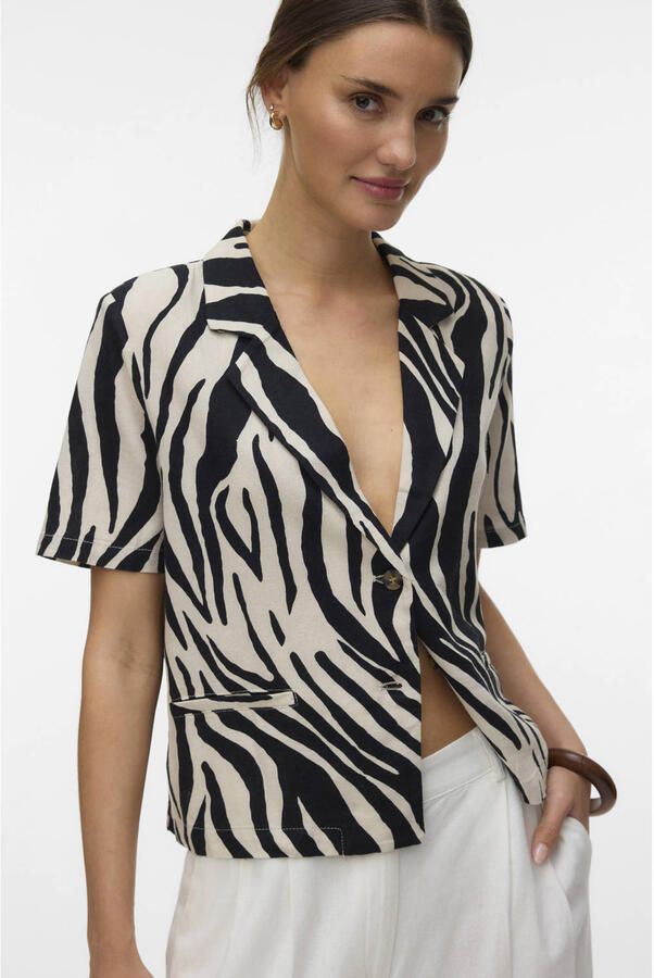 VERO MODA regular blazer zwart
