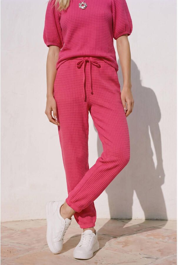 VERO MODA regular fit casual broek roze