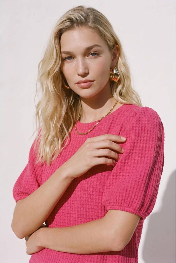 VERO MODA regular fit casual broek roze - Foto 2