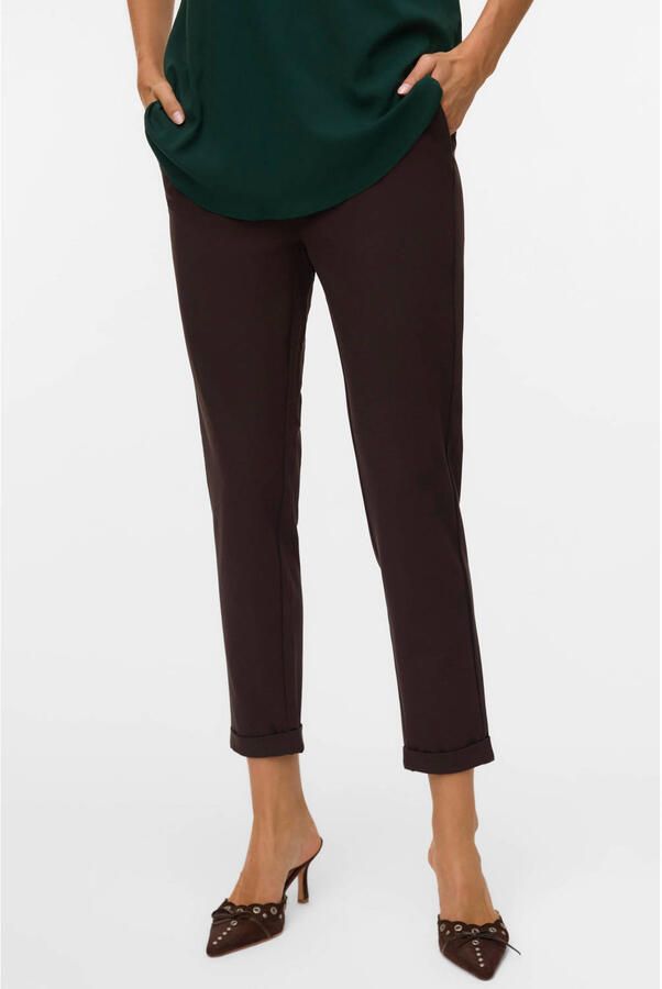VERO MODA regular fit pantalon bruin