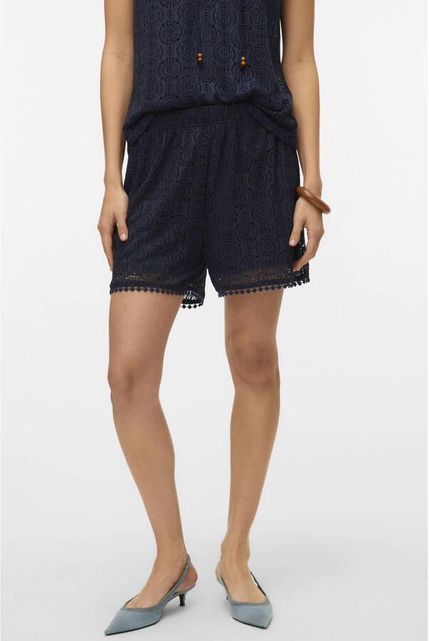 VERO MODA regular high waist casual short crochet