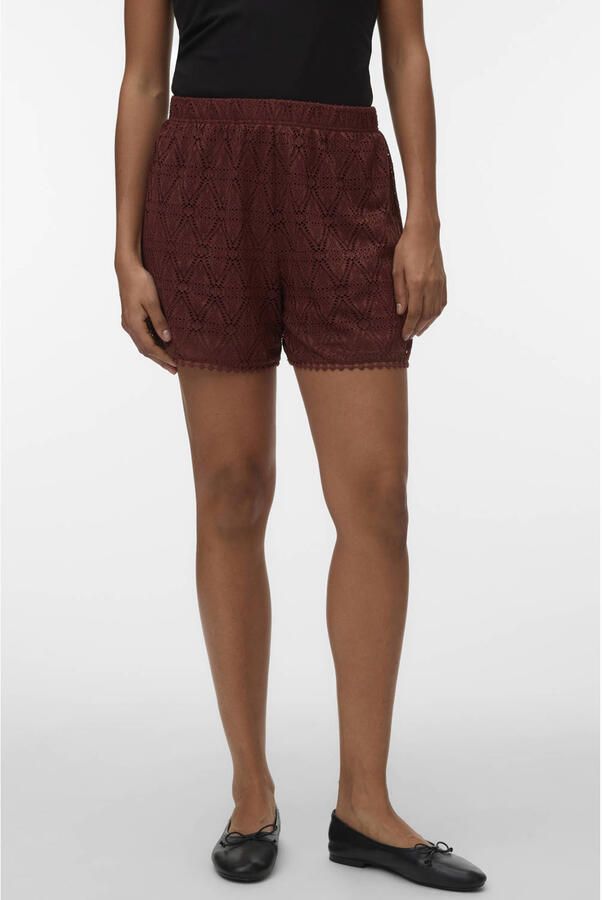 VERO MODA regular high waist casual short crochet