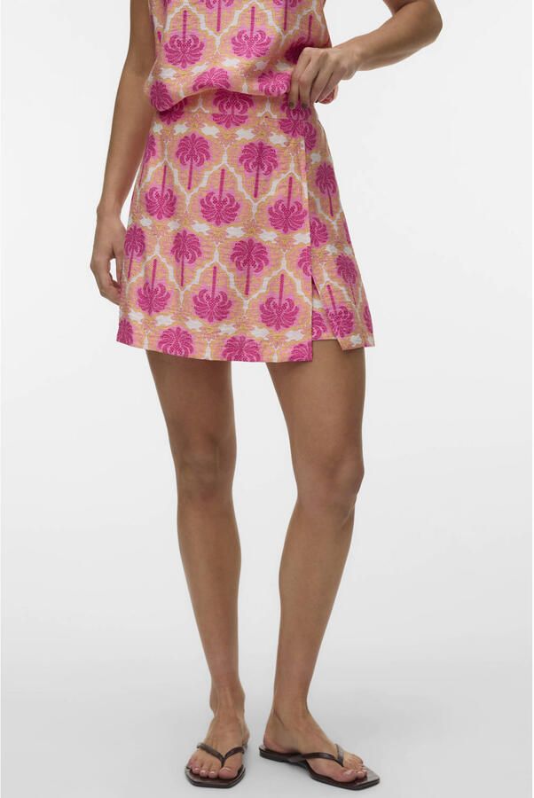 VERO MODA regular high waist casual short roze