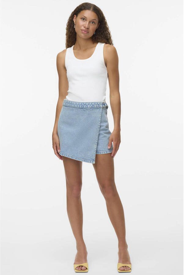 VERO MODA regular high waist denim short light blue denim - Foto 2