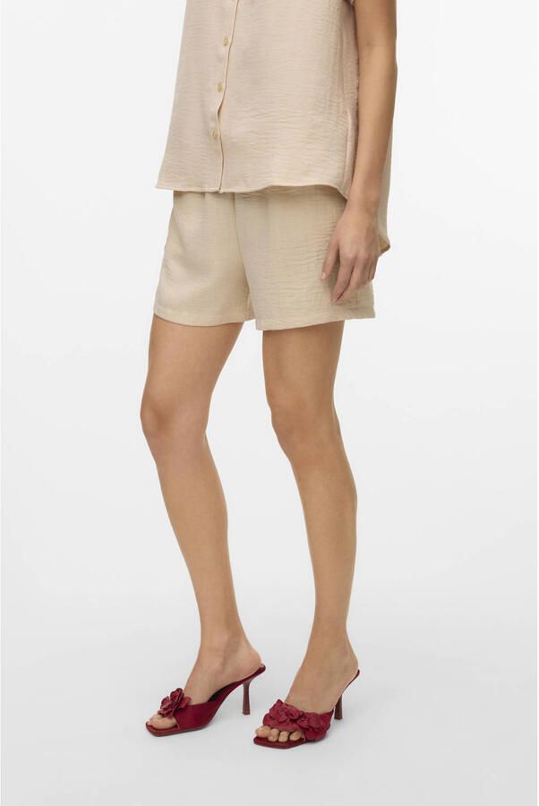 VERO MODA regular waist casual short lichtgrijs