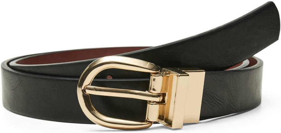 VERO MODA reversible riem VMBETH zwart cognac
