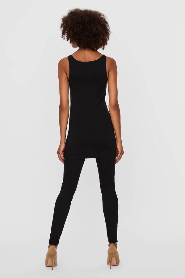Vero Moda Vmmaxi MY Soft Long Tank TOP Noos Zwart Black Dames