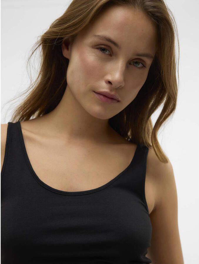 VERO MODA singlet VMMAXI met katoen zwart - Foto 2