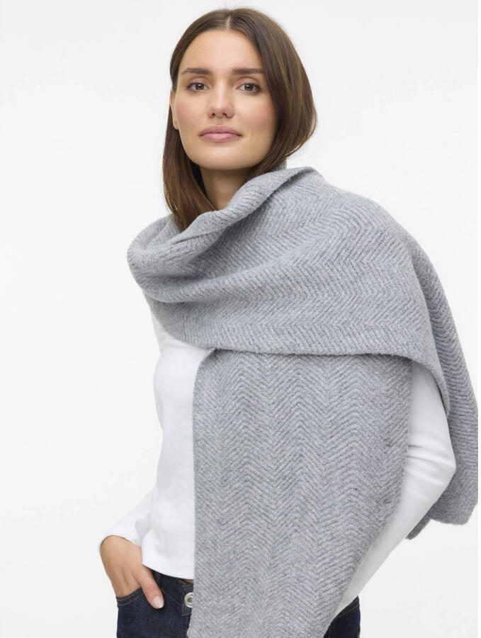 VERO MODA sjaal VMGRACE lichtgrijs - Foto 2