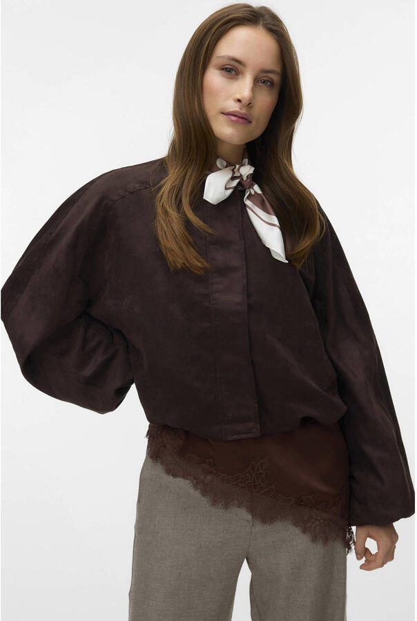 VERO MODA sjaal VMMIA met stippen ecru bruin