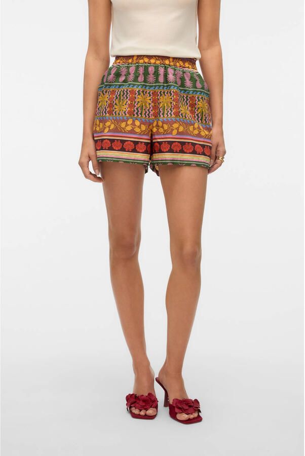 VERO MODA slim regular waist casual short multi - Foto 1