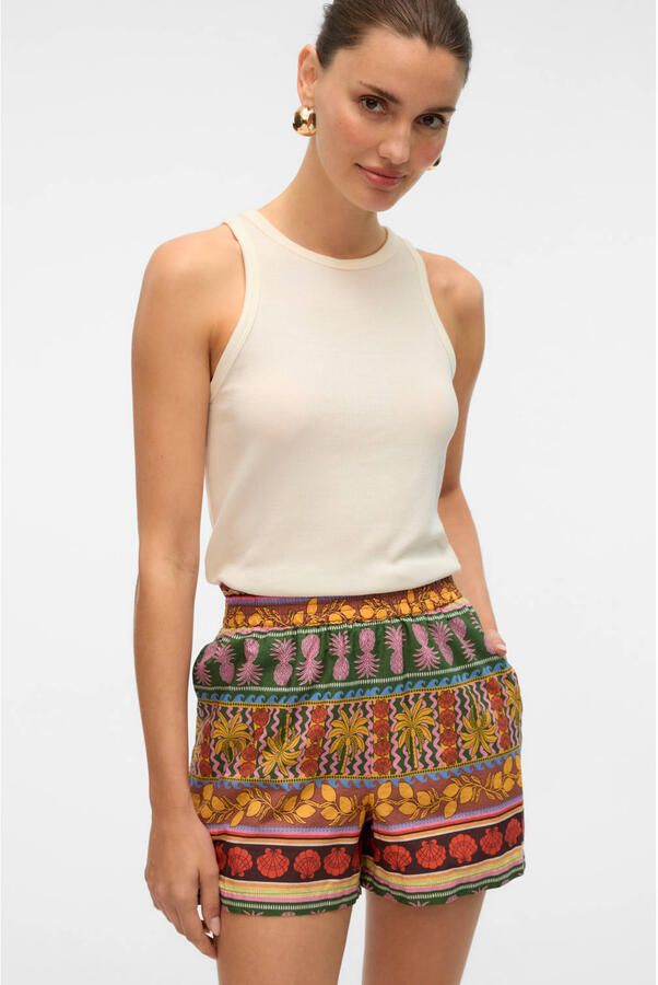 VERO MODA slim regular waist casual short multi - Foto 2