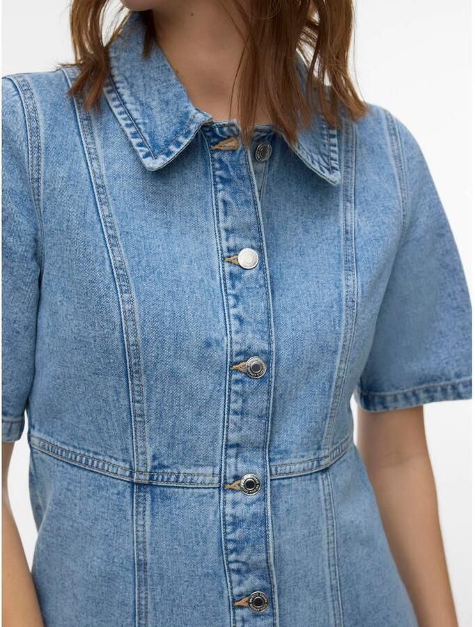 VERO MODA spijkerjurk light blue denim - Foto 2