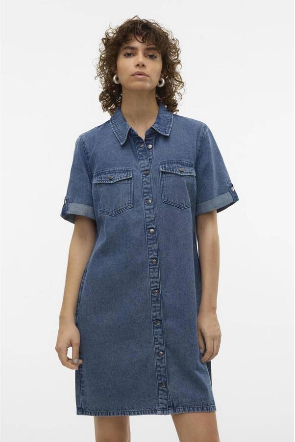 Vero Moda Jeans jurk VMJENNIE SS SHORT DENIM DRESS NOOS