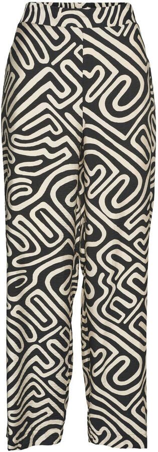 Vero Moda Regular fit brede broek met all-over patroon model 'VIGDIS'