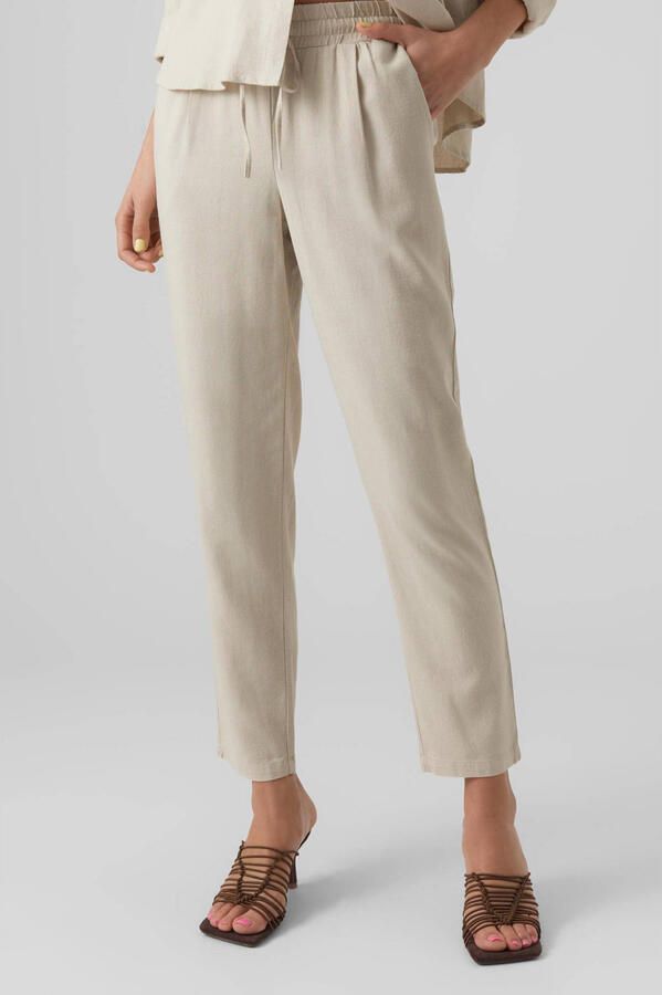 Vero Moda Comfortbroek VMJESMILO MW ANKLE PANTS WVN NOOS met elastische manchet en tunnelkoord - Foto 2