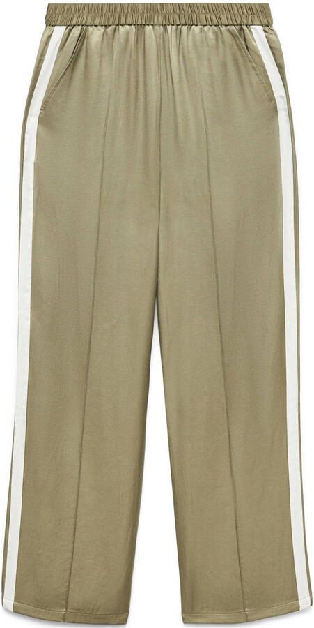 VERO MODA straight high waist casual broek lichtbruin