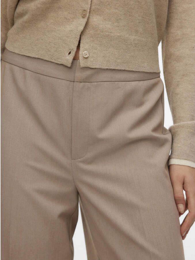 VERO MODA straight regular waist casual broek beige - Foto 2