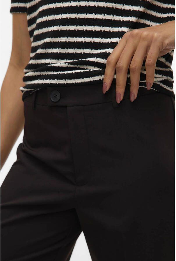 Vero Moda Straight fit bandplooibroek met viscose model 'TEXAS' - Foto 2